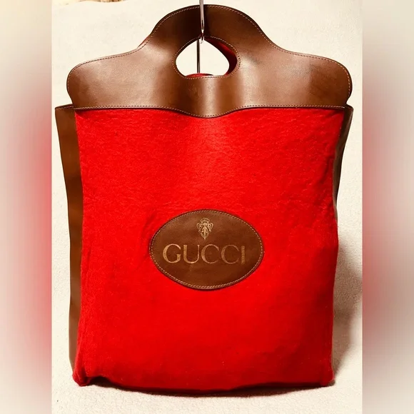 Gucci Vintage  Felt Shopper Tote Bag - Picture 5 of 15